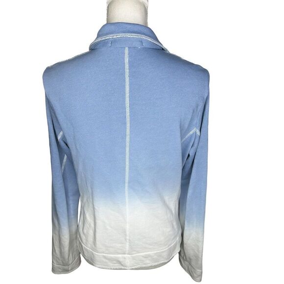 Elliott Lauren Ombre Knit Blazer Chambray Button Up Cardigan Jacket Size Small - Picture 2 of 7